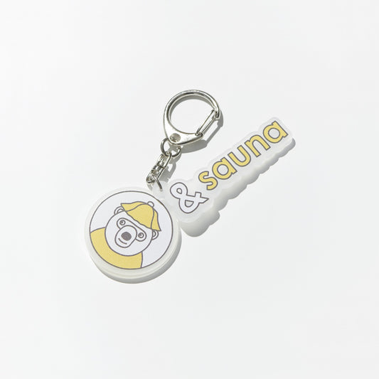 &sauna サクマくん キーホルダー 乳白色 かわいい サウナ好き ギフト 景品にちょうどいい サウナバッグ サウナーアイテム サウナ好き 温泉好き