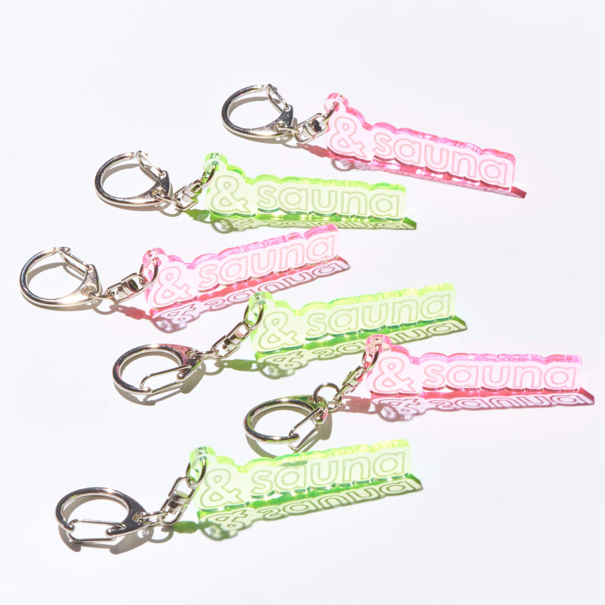 Logo key chain (neon) – &sauna