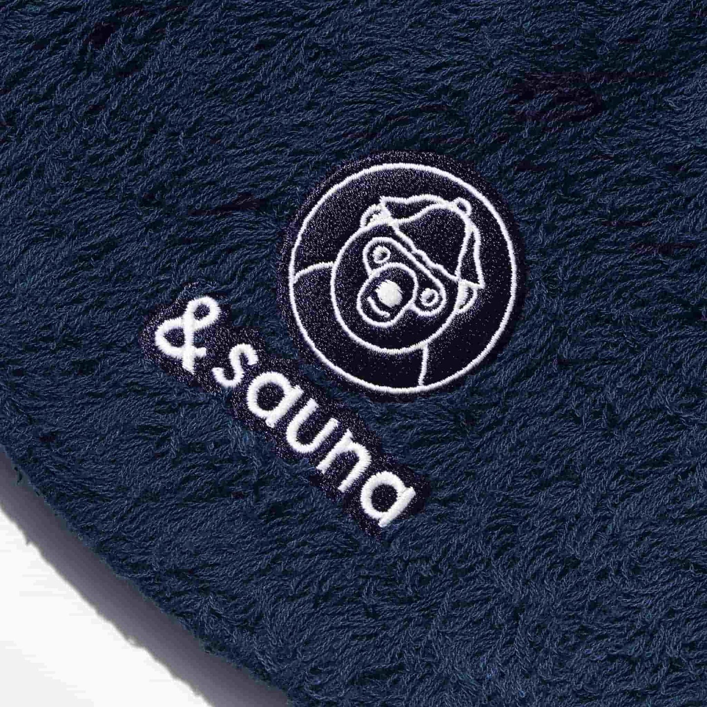 Sauna hat "&sauna" (navy×white)