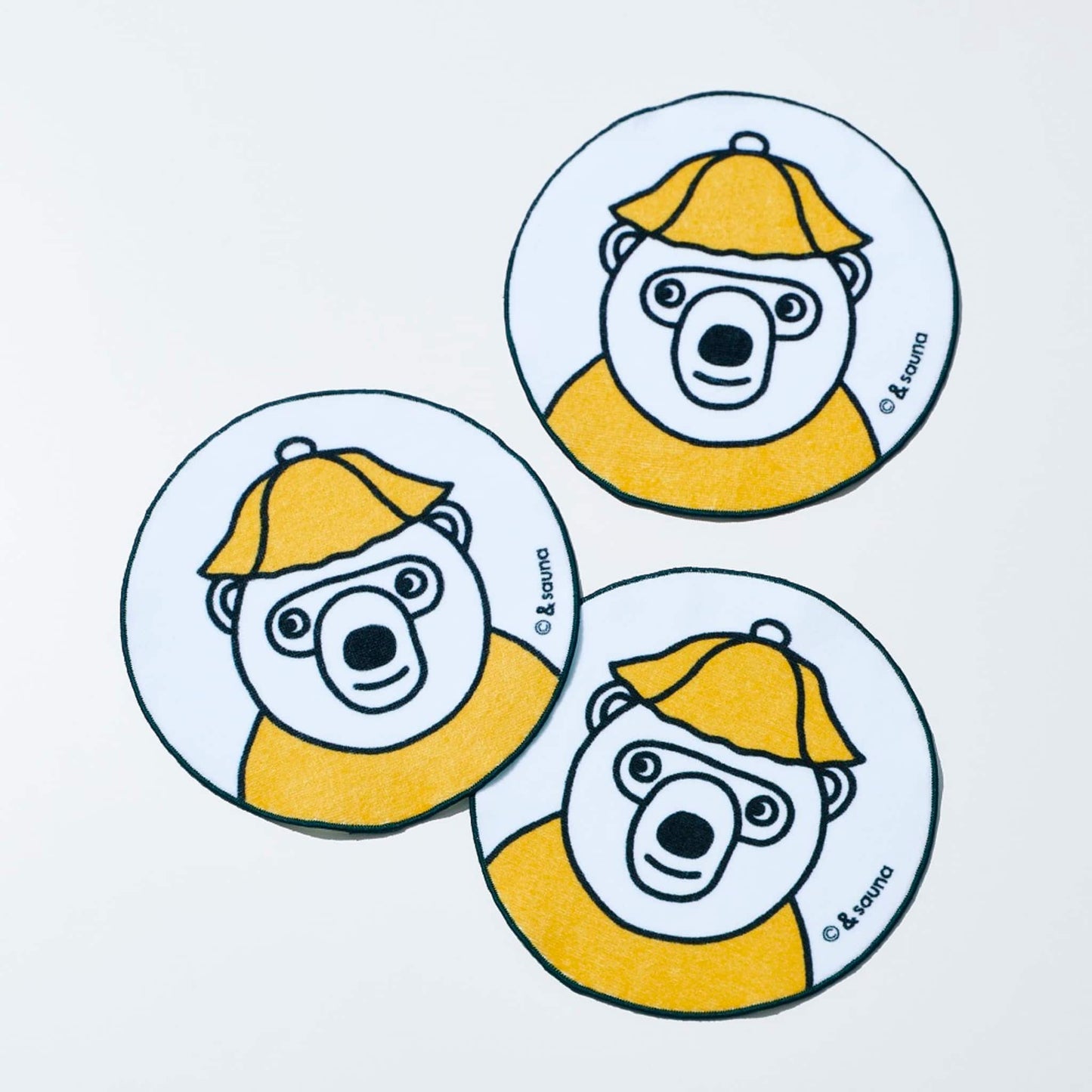 ととのえ！サクマくん　タオルハンカチ（丸）