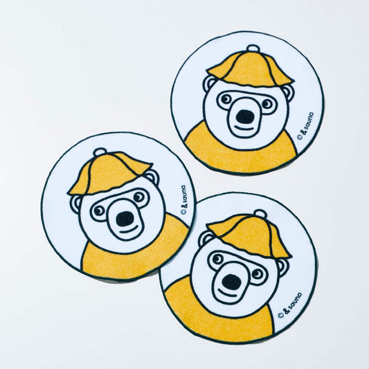 ととのえ！サクマくん　タオルハンカチ（丸）