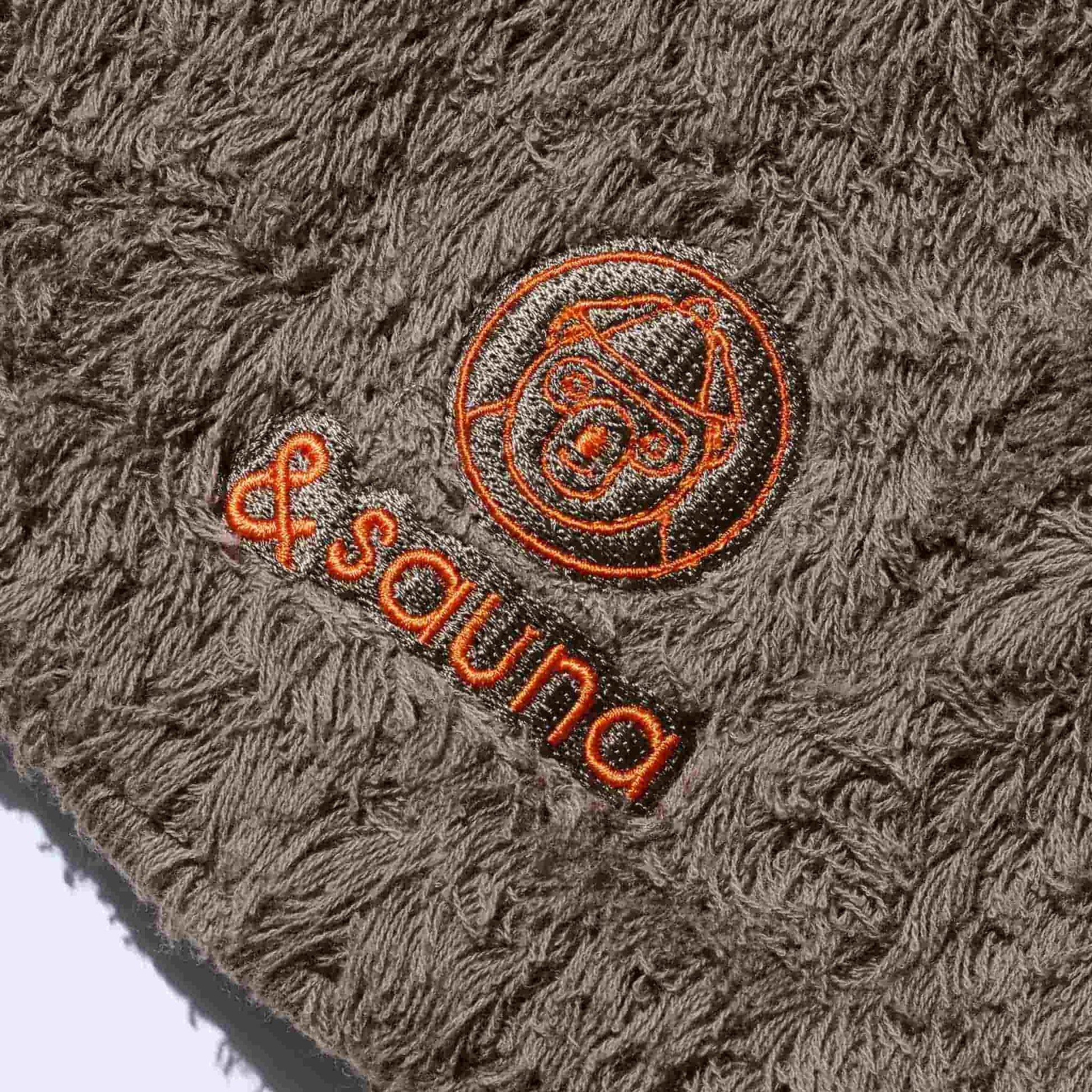 &sauna アンドサウナ　オリジナルサウナハット　ロゴオレンジ