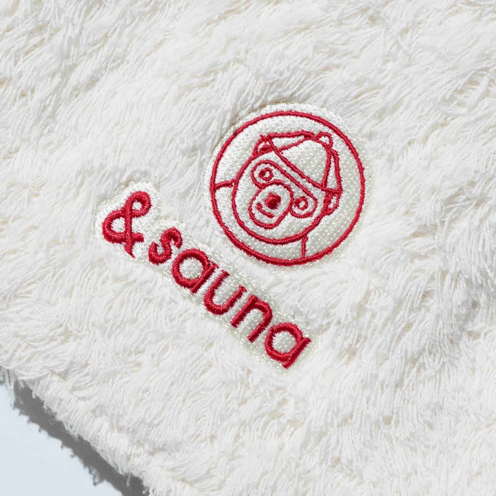 &sauna アンドサウナ　新作サウナハット　レッド　ロゴ　クリスマスプレゼント　サウナ