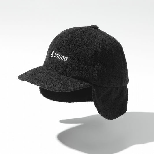 Baseball Sauna cap（black×white）