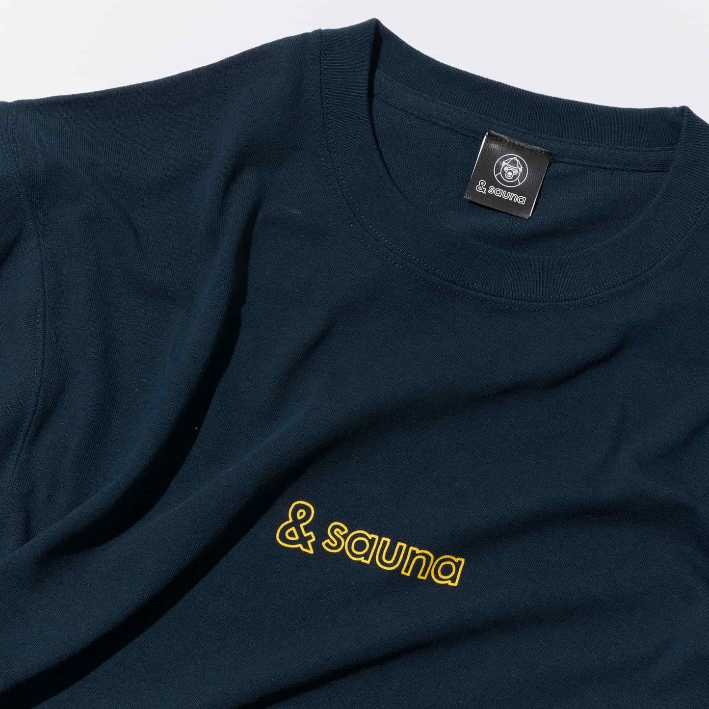&sauna Tee(navy×yellow)