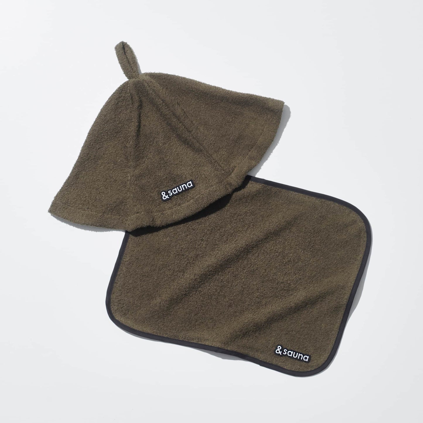 Light Sauna hat ＆ Sauna mat (olive)